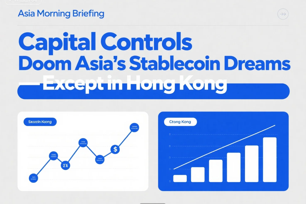 Asia Morning Briefing: Kiểm Soát Vốn Khiến Giấc Mơ Stablecoin Ở Châu Á Bị Dập Tắt – Ngoại Trừ Hồng Kông
