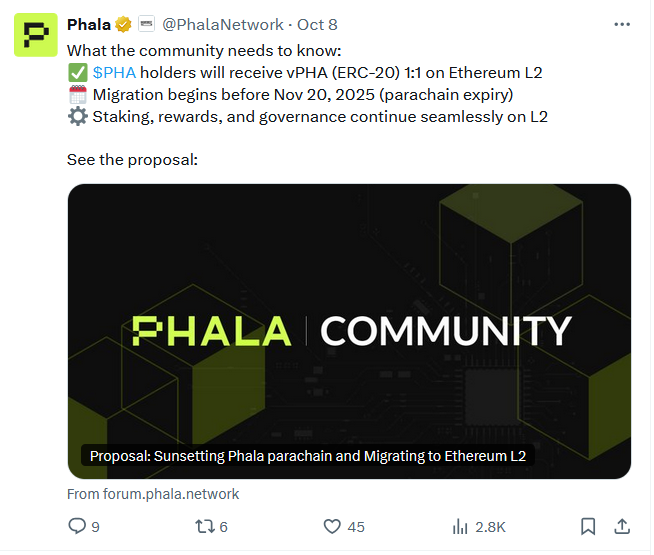 Phala Network Sẽ Trở Thành Layer 2 Của Ethereum Sau Cuộc Bỏ Phiếu Của Cộng Đồng