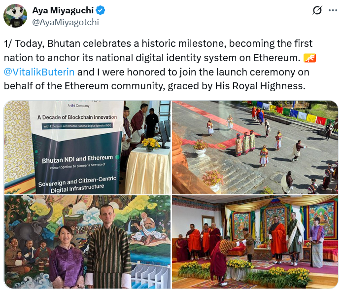 Bhutan Tích Hợp Hệ Thống Căn Cước Quốc Gia Lên Ethereum – Bước Tiến Lớn Trong Chuyển Đổi Số