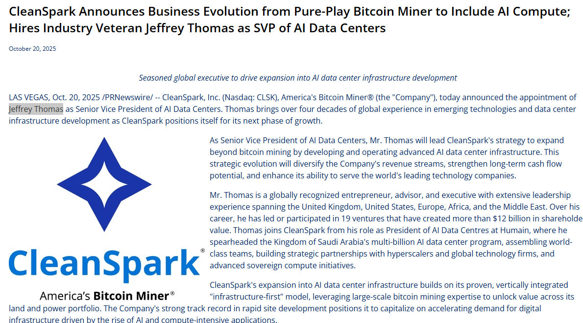 CleanSpark Shares Tăng 13% Sau Khi Công Ty Khai Thác Bitcoin Mở Rộng Sang AI