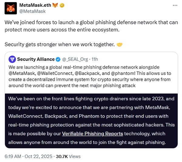 SEAL Ra Mắt Mạng Lưới Phòng Chống Lừa Đảo Toàn Cầu Cùng Các Ví Tiền Mã Hóa Hàng Đầu